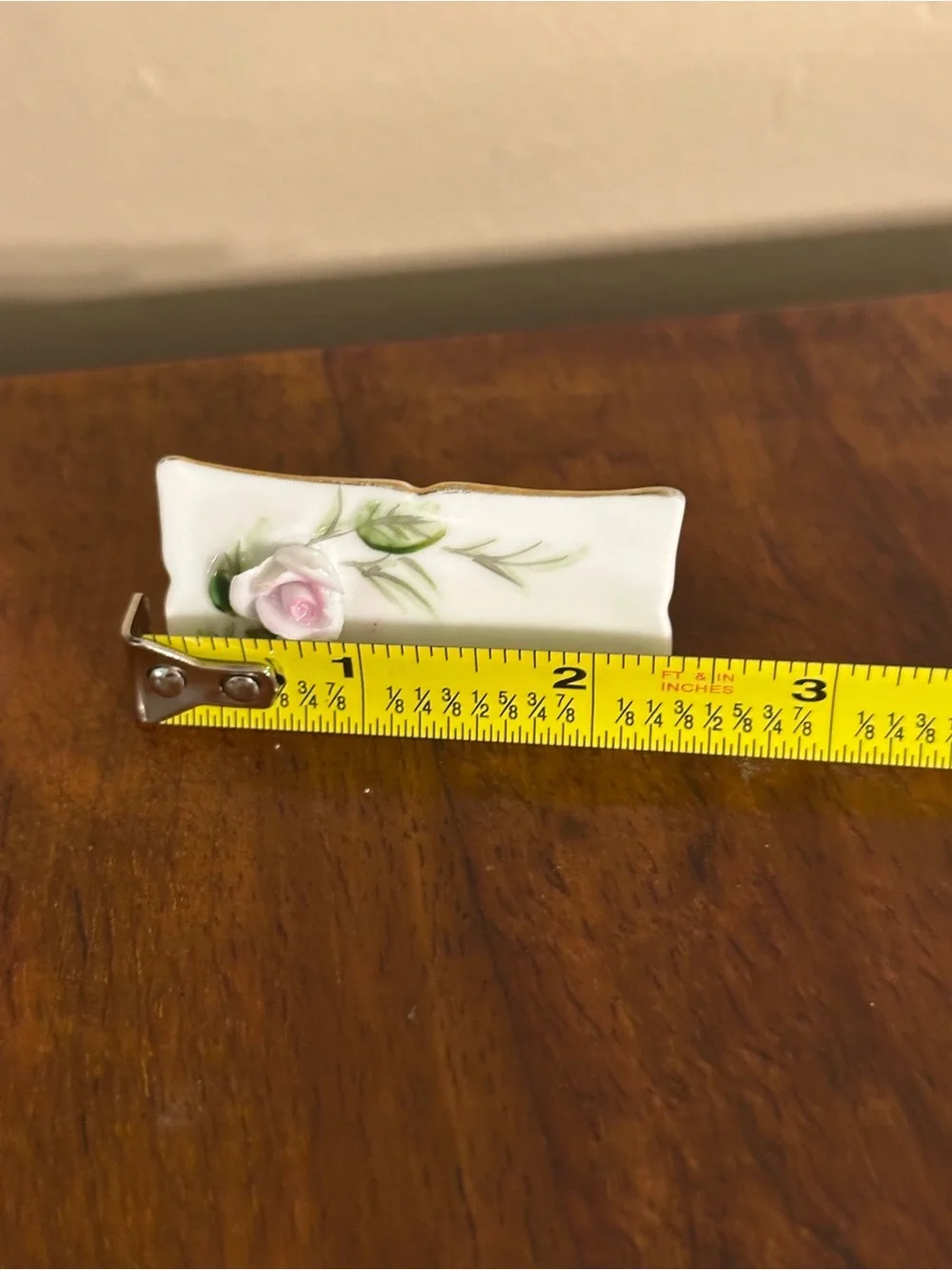 Vintage Porcelain Floral Place Card Holders Set of 8 Roses Wedding Table Decor